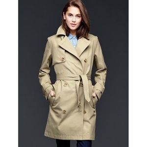 XS Petite Classic Gap Trench Coat EUC